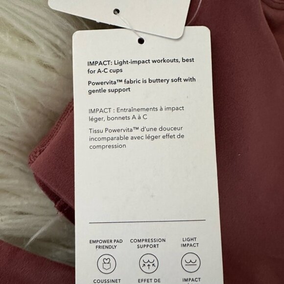 Athleta Conscious cut out crop A-C sports bra crop top‎ tank Large NWT - Picture 4 of 8